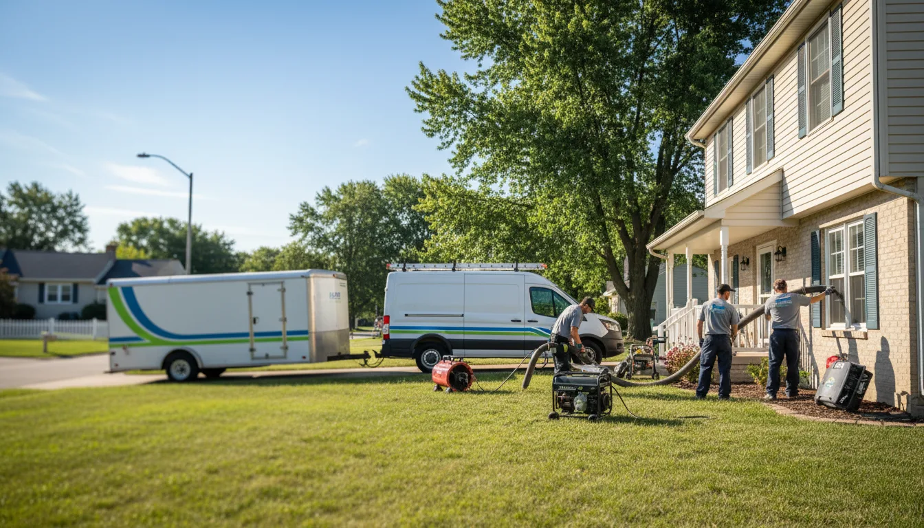 Flooded Basement Restoration And Cleanup With Repair in Benld, IL near me